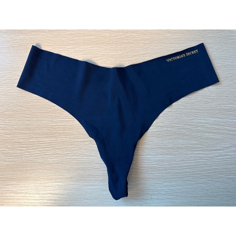 NWT Victoria's Secret Thong Panty Seamless Gold Logo Extra Large XL